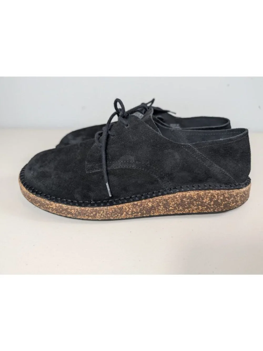 Birkenstock black suede Gary lace up oxford's shoes men's size 10